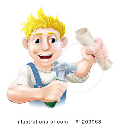 Royalty-Free (RF) Builder Clipart Illustration by AtStockIllustration - Stock Sample #1200968