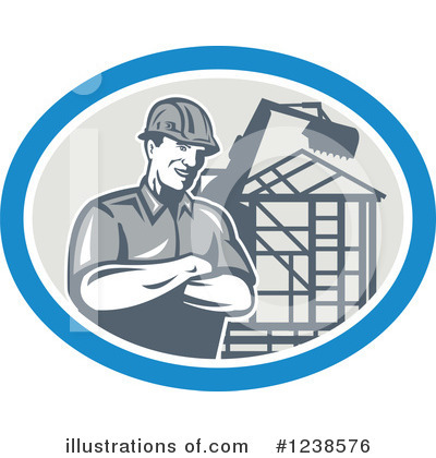 Royalty-Free (RF) Builder Clipart Illustration by patrimonio - Stock Sample #1238576