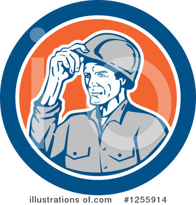 Royalty-Free (RF) Builder Clipart Illustration by patrimonio - Stock Sample #1255914