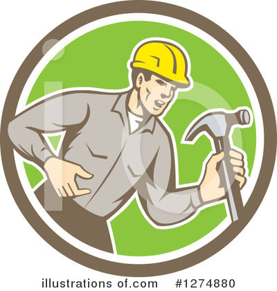 Royalty-Free (RF) Builder Clipart Illustration by patrimonio - Stock Sample #1274880