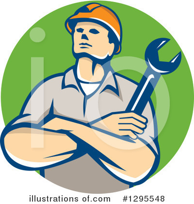 Contractor Clipart #1295548 by patrimonio
