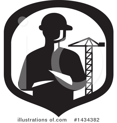 Royalty-Free (RF) Builder Clipart Illustration by patrimonio - Stock Sample #1434382