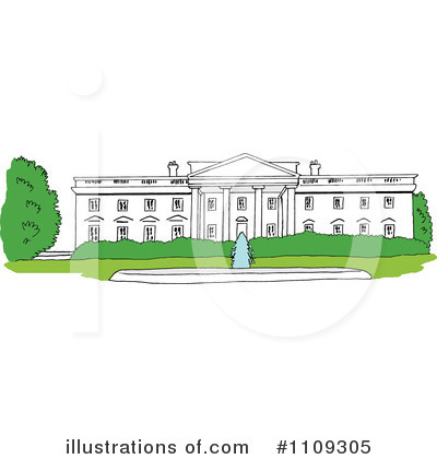 White House Clipart #1109305 by LaffToon