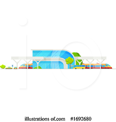 Train Station Clipart #1692680 by Vector Tradition SM