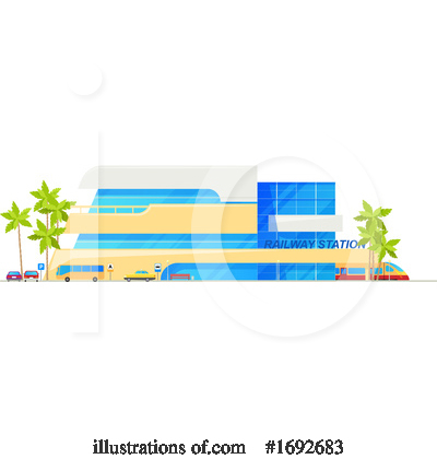 Train Station Clipart #1692683 by Vector Tradition SM