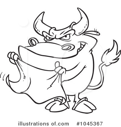 Royalty-Free (RF) Bull Clipart Illustration by toonaday - Stock Sample #1045367