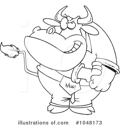Royalty-Free (RF) Bull Clipart Illustration by toonaday - Stock Sample #1048173