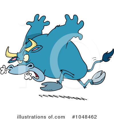 Royalty-Free (RF) Bull Clipart Illustration by toonaday - Stock Sample #1048462