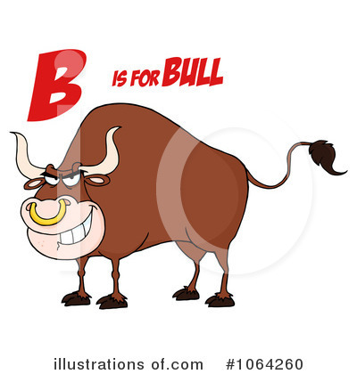 Royalty-Free (RF) Bull Clipart Illustration by Hit Toon - Stock Sample #1064260