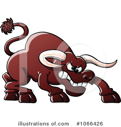Royalty-Free (RF) Bull Clipart Illustration by Zooco - Stock Sample #1066426