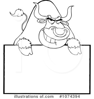 Royalty-Free (RF) Bull Clipart Illustration by Hit Toon - Stock Sample #1074394