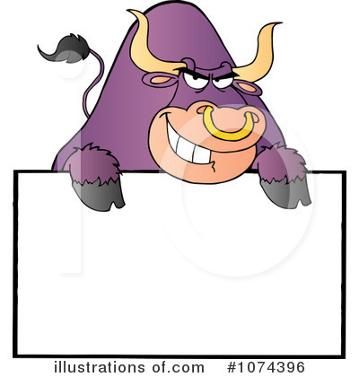Royalty-Free (RF) Bull Clipart Illustration by Hit Toon - Stock Sample #1074396