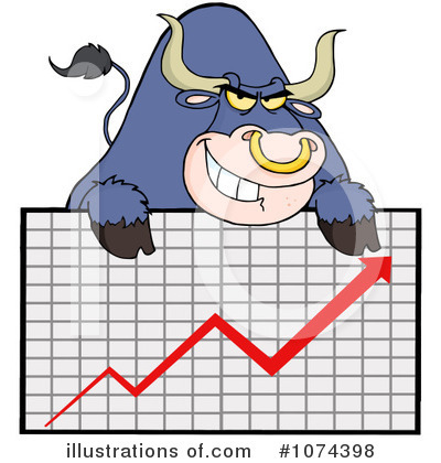 Royalty-Free (RF) Bull Clipart Illustration by Hit Toon - Stock Sample #1074398