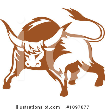 Royalty-Free (RF) Bull Clipart Illustration by Vector Tradition SM - Stock Sample #1097877