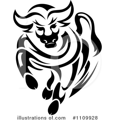 Royalty-Free (RF) Bull Clipart Illustration by Vector Tradition SM - Stock Sample #1109928