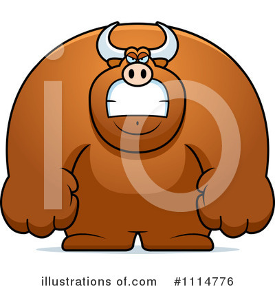 Royalty-Free (RF) Bull Clipart Illustration by Cory Thoman - Stock Sample #1114776
