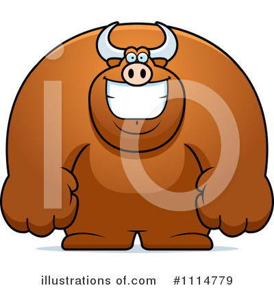 Royalty-Free (RF) Bull Clipart Illustration by Cory Thoman - Stock Sample #1114779
