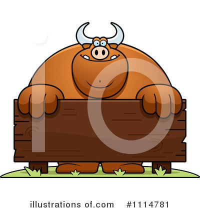 Royalty-Free (RF) Bull Clipart Illustration by Cory Thoman - Stock Sample #1114781