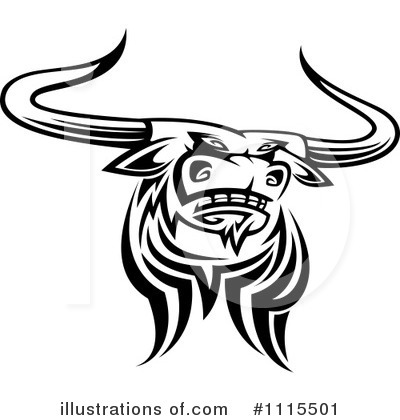 Royalty-Free (RF) Bull Clipart Illustration by Vector Tradition SM - Stock Sample #1115501