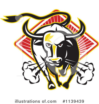 Royalty-Free (RF) Bull Clipart Illustration by patrimonio - Stock Sample #1139439