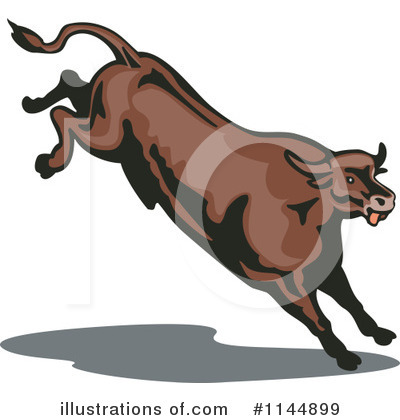 Royalty-Free (RF) Bull Clipart Illustration by patrimonio - Stock Sample #1144899