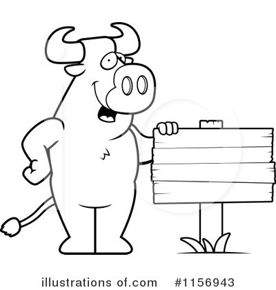 Royalty-Free (RF) Bull Clipart Illustration by Cory Thoman - Stock Sample #1156943