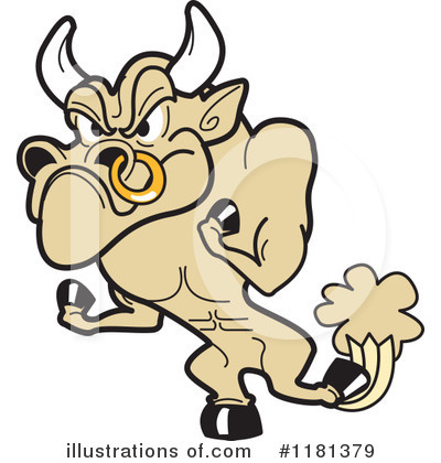 Royalty-Free (RF) Bull Clipart Illustration by Andy Nortnik - Stock Sample #1181379