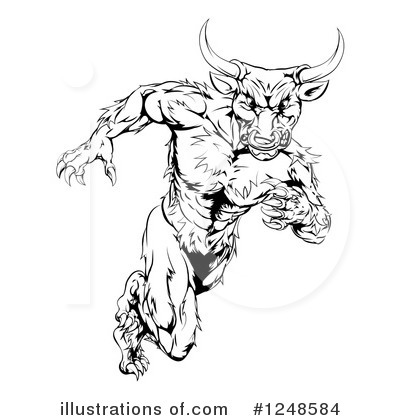 Royalty-Free (RF) Bull Clipart Illustration by AtStockIllustration - Stock Sample #1248584