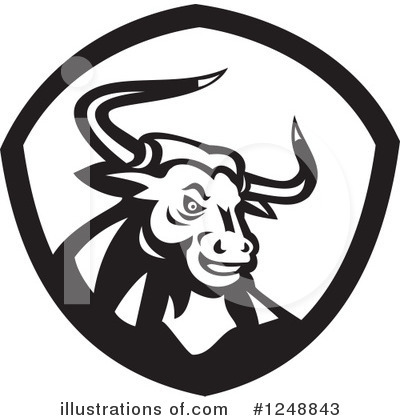 Royalty-Free (RF) Bull Clipart Illustration by patrimonio - Stock Sample #1248843