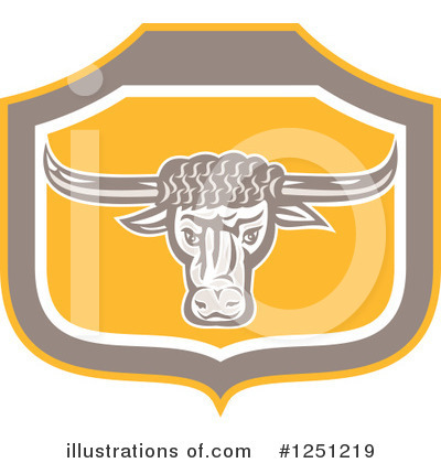 Royalty-Free (RF) Bull Clipart Illustration by patrimonio - Stock Sample #1251219