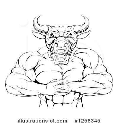 Royalty-Free (RF) Bull Clipart Illustration by AtStockIllustration - Stock Sample #1258345