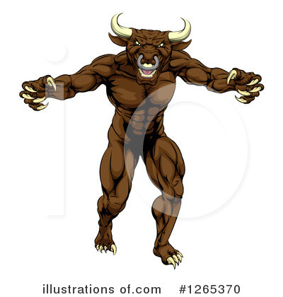 Royalty-Free (RF) Bull Clipart Illustration by AtStockIllustration - Stock Sample #1265370
