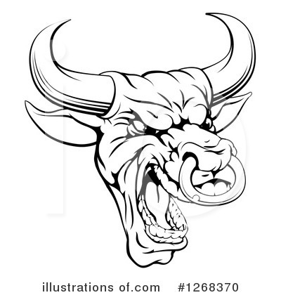 Royalty-Free (RF) Bull Clipart Illustration by AtStockIllustration - Stock Sample #1268370