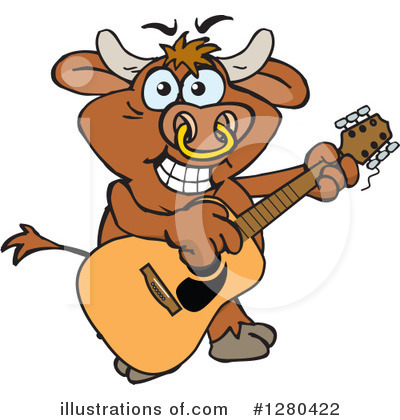 Royalty-Free (RF) Bull Clipart Illustration by Dennis Holmes Designs - Stock Sample #1280422