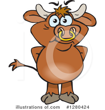 Cow Clipart #1280424 by Dennis Holmes Designs