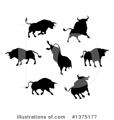 Royalty-Free (RF) Bull Clipart Illustration by AtStockIllustration - Stock Sample #1375177