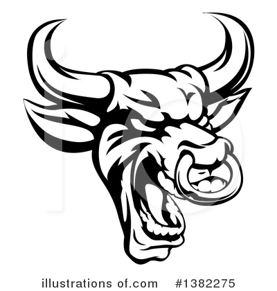 Royalty-Free (RF) Bull Clipart Illustration by AtStockIllustration - Stock Sample #1382275