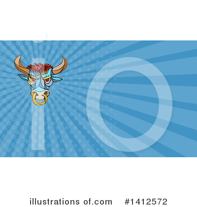 Royalty-Free (RF) Bull Clipart Illustration by patrimonio - Stock Sample #1412572