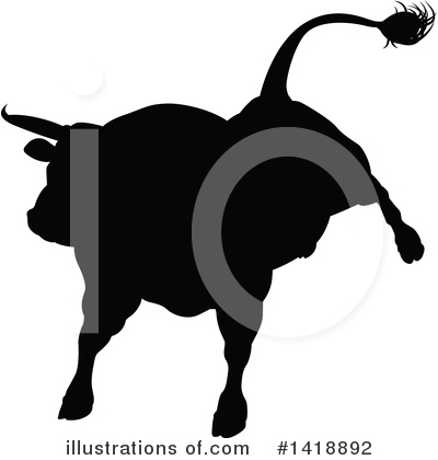 Royalty-Free (RF) Bull Clipart Illustration by AtStockIllustration - Stock Sample #1418892