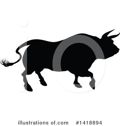 Royalty-Free (RF) Bull Clipart Illustration by AtStockIllustration - Stock Sample #1418894