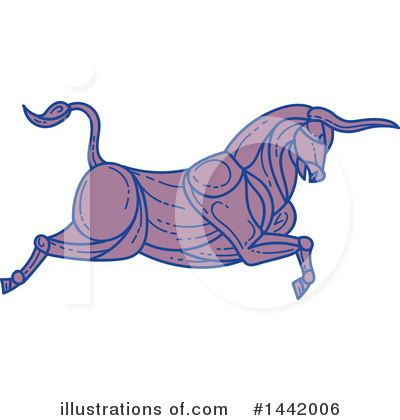 Royalty-Free (RF) Bull Clipart Illustration by patrimonio - Stock Sample #1442006