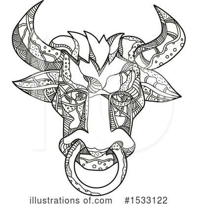 Royalty-Free (RF) Bull Clipart Illustration by patrimonio - Stock Sample #1533122