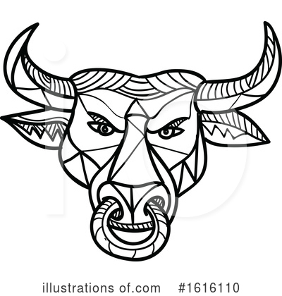 Royalty-Free (RF) Bull Clipart Illustration by patrimonio - Stock Sample #1616110