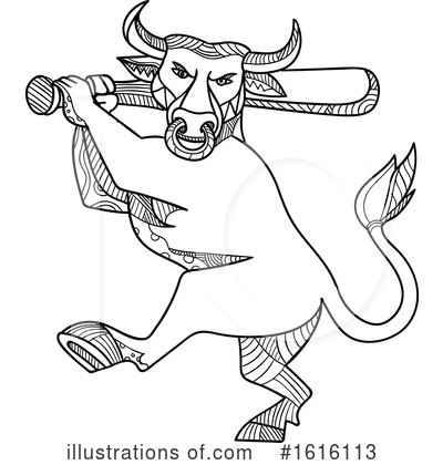 Royalty-Free (RF) Bull Clipart Illustration by patrimonio - Stock Sample #1616113