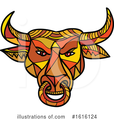 Royalty-Free (RF) Bull Clipart Illustration by patrimonio - Stock Sample #1616124