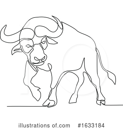 Royalty-Free (RF) Bull Clipart Illustration by patrimonio - Stock Sample #1633184