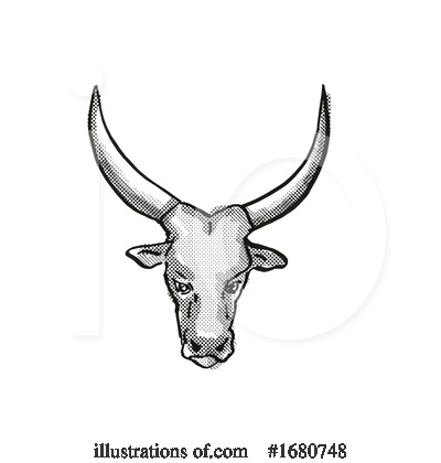 Royalty-Free (RF) Bull Clipart Illustration by patrimonio - Stock Sample #1680748
