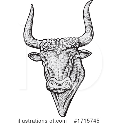 Royalty-Free (RF) Bull Clipart Illustration by Any Vector - Stock Sample #1715745