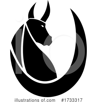 Royalty-Free (RF) Bull Clipart Illustration by Hit Toon - Stock Sample #1733317