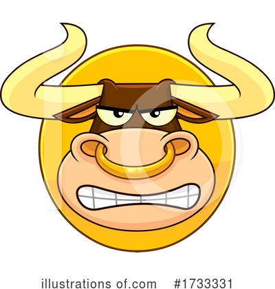 Royalty-Free (RF) Bull Clipart Illustration by Hit Toon - Stock Sample #1733331